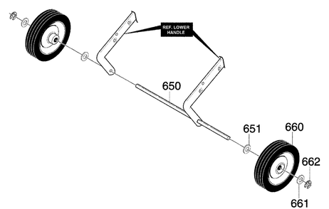 Wheels Diagram and Parts List for 620301X4NA 2002 Briggs and Stratton Snow Blower